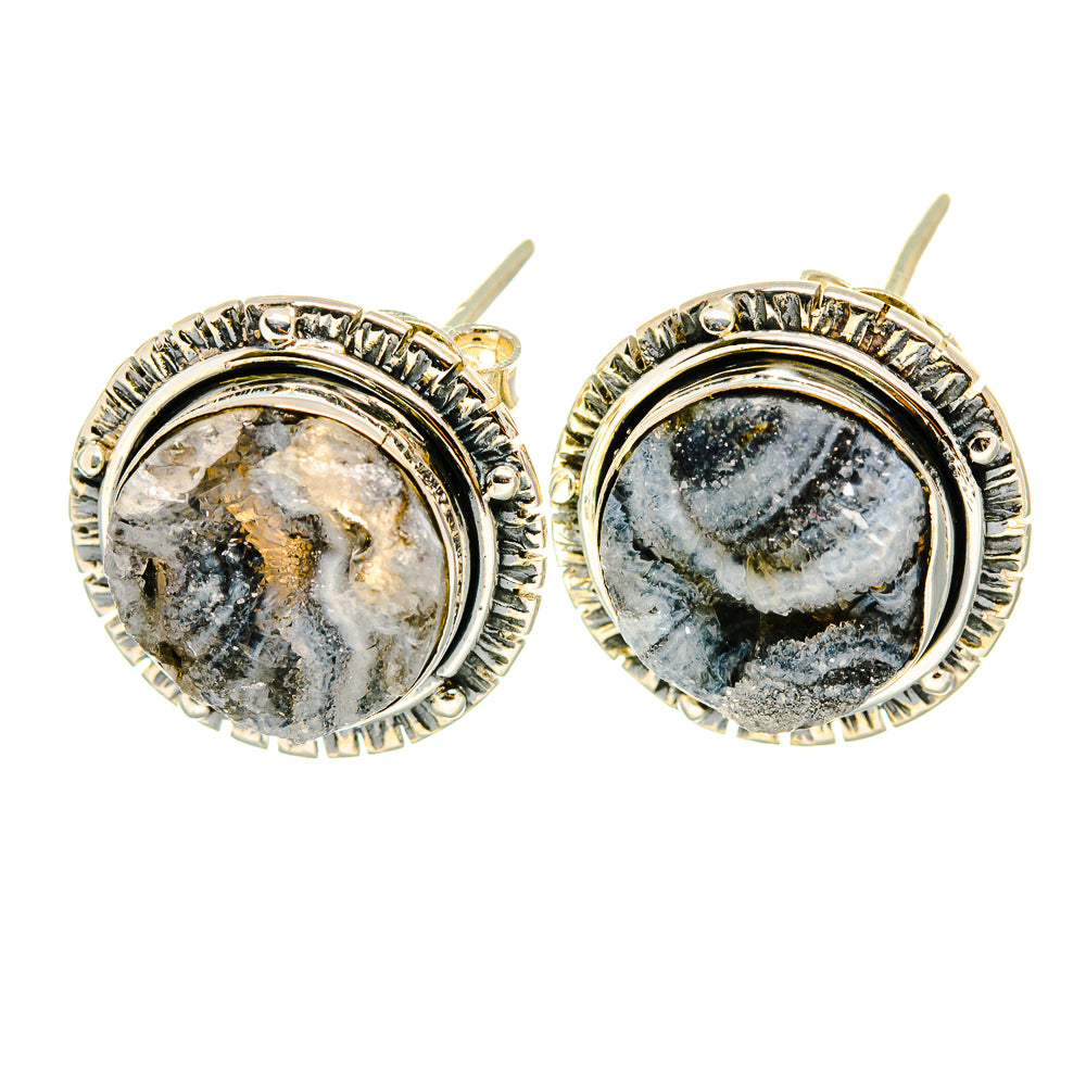 Desert Druzy Earrings handcrafted by Ana Silver Co - EARR418663