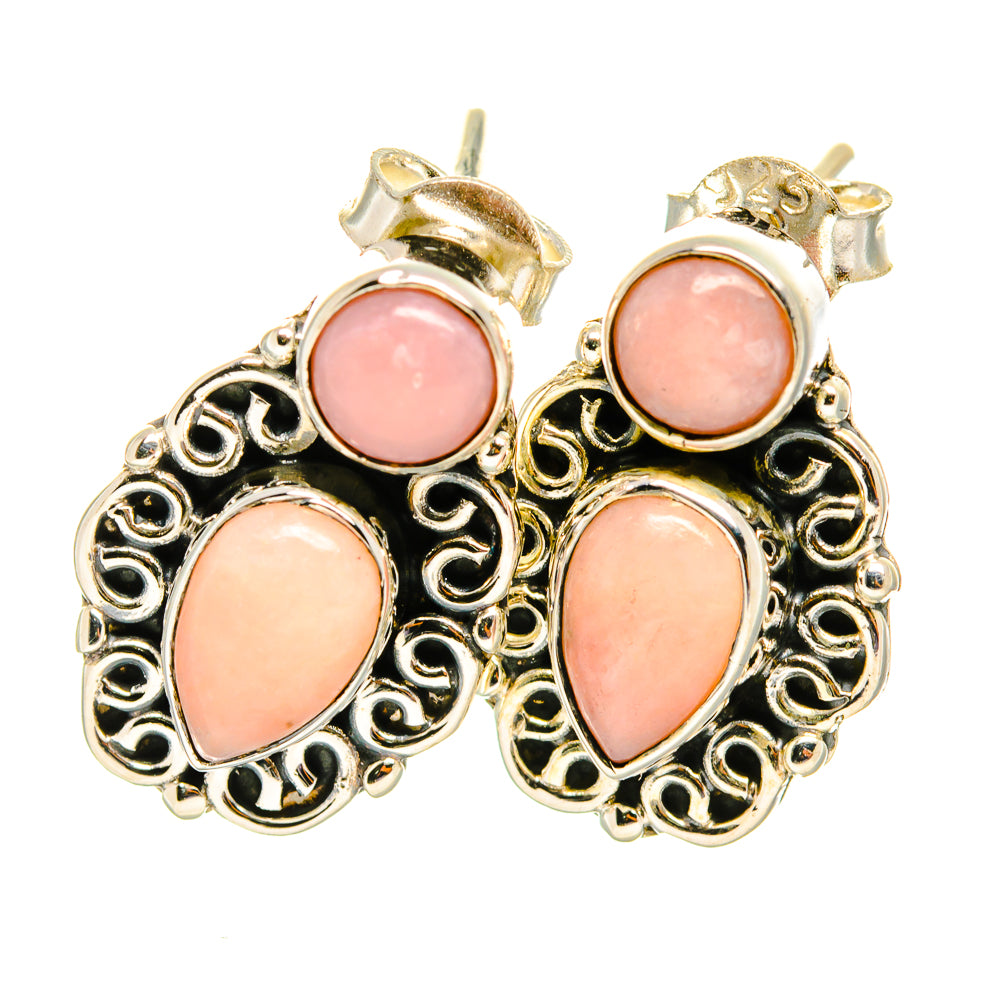 Pink Opal Earrings handcrafted by Ana Silver Co - EARR418665