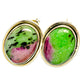 Ruby Zoisite Earrings handcrafted by Ana Silver Co - EARR418667