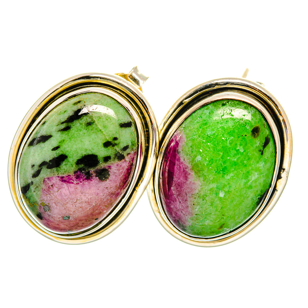 Ruby Zoisite Earrings handcrafted by Ana Silver Co - EARR418667