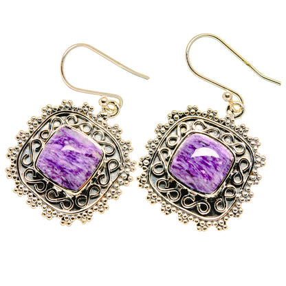 Charoite Earrings handcrafted by Ana Silver Co - EARR418671