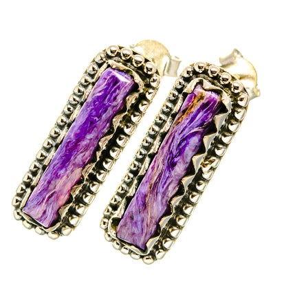 Charoite Earrings handcrafted by Ana Silver Co - EARR418672