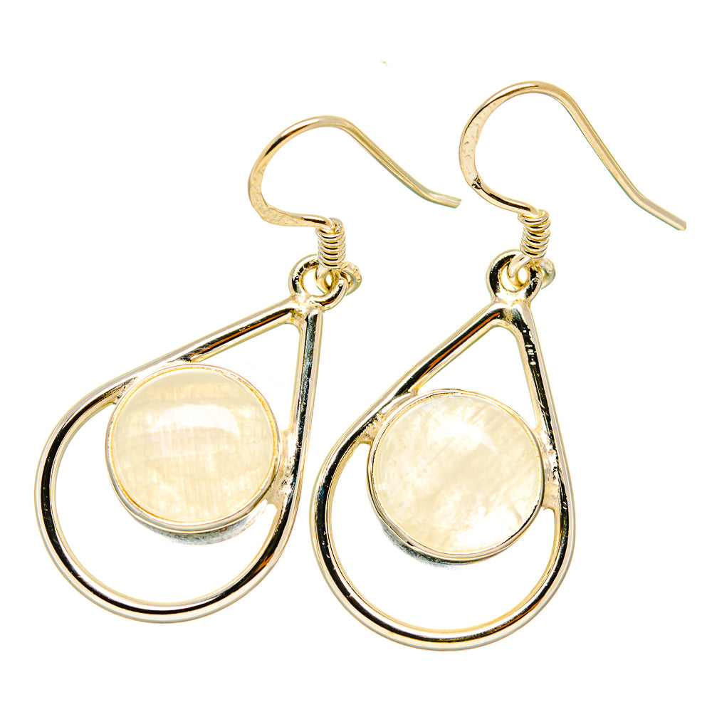 Rainbow Moonstone Earrings handcrafted by Ana Silver Co - EARR418681