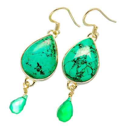 Arizona Turquoise Earrings handcrafted by Ana Silver Co - EARR418709