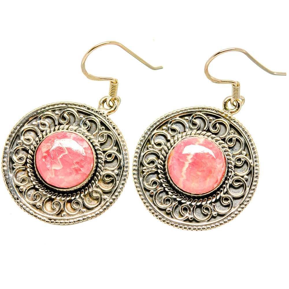 Rhodochrosite Earrings handcrafted by Ana Silver Co - EARR418712
