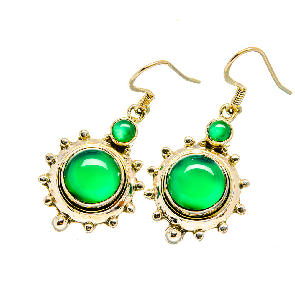 Green Onyx Earrings handcrafted by Ana Silver Co - EARR418722