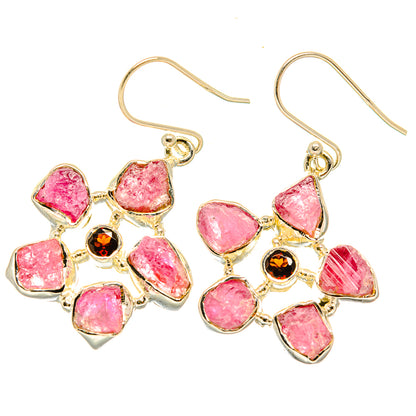 Pink Tourmaline Earrings handcrafted by Ana Silver Co - EARR418728