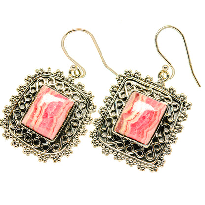 Rhodochrosite Earrings handcrafted by Ana Silver Co - EARR418732