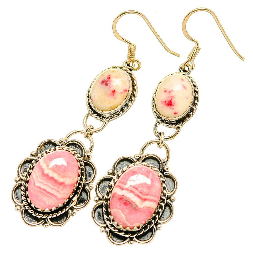 Rhodochrosite Earrings handcrafted by Ana Silver Co - EARR418735