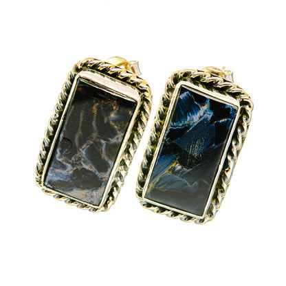 Pietersite Earrings handcrafted by Ana Silver Co - EARR418736