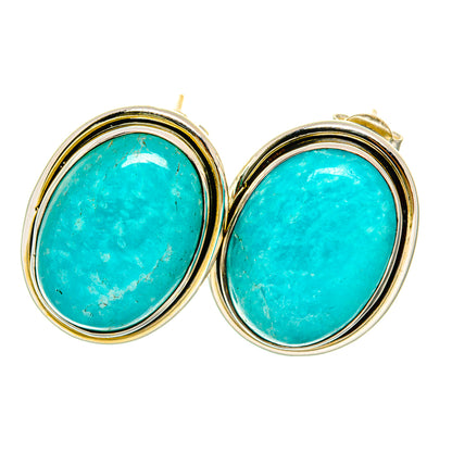 Amazonite Earrings handcrafted by Ana Silver Co - EARR418737