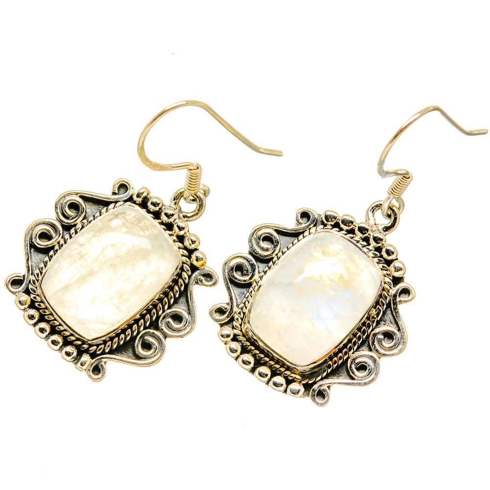 Rainbow Moonstone Earrings handcrafted by Ana Silver Co - EARR418747
