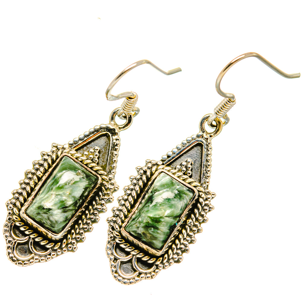 Seraphinite Earrings handcrafted by Ana Silver Co - EARR418748