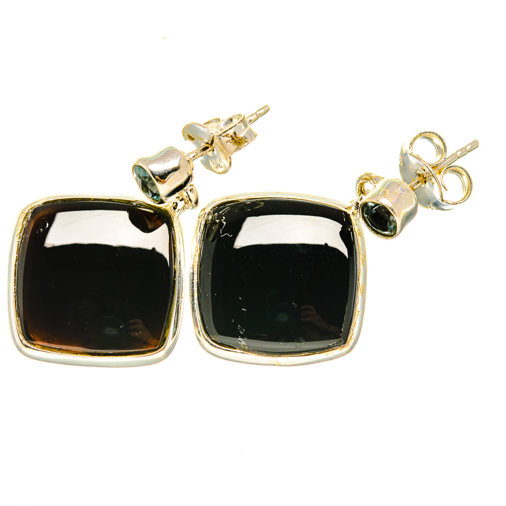 Black Onyx Earrings handcrafted by Ana Silver Co - EARR418749