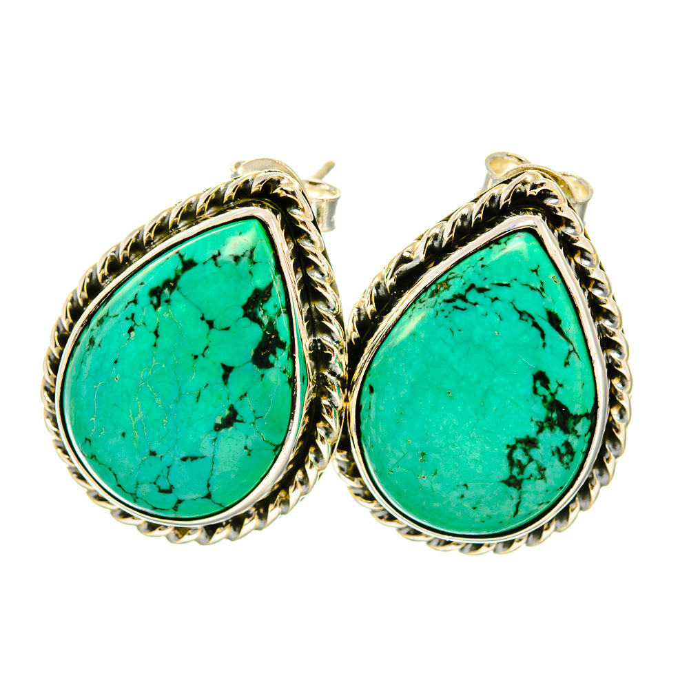 Arizona Turquoise Earrings handcrafted by Ana Silver Co - EARR418753