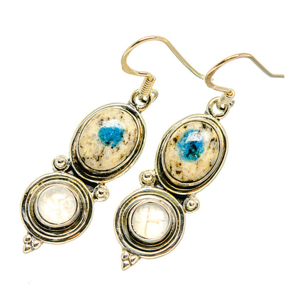 K2 Blue Azurite Earrings handcrafted by Ana Silver Co - EARR418758