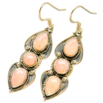 Pink Opal Earrings handcrafted by Ana Silver Co - EARR418759