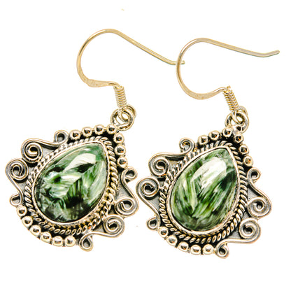 Seraphinite Earrings handcrafted by Ana Silver Co - EARR418761