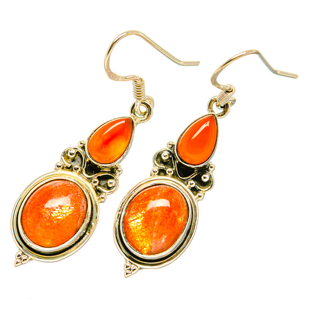 Sunstone Earrings handcrafted by Ana Silver Co - EARR418766
