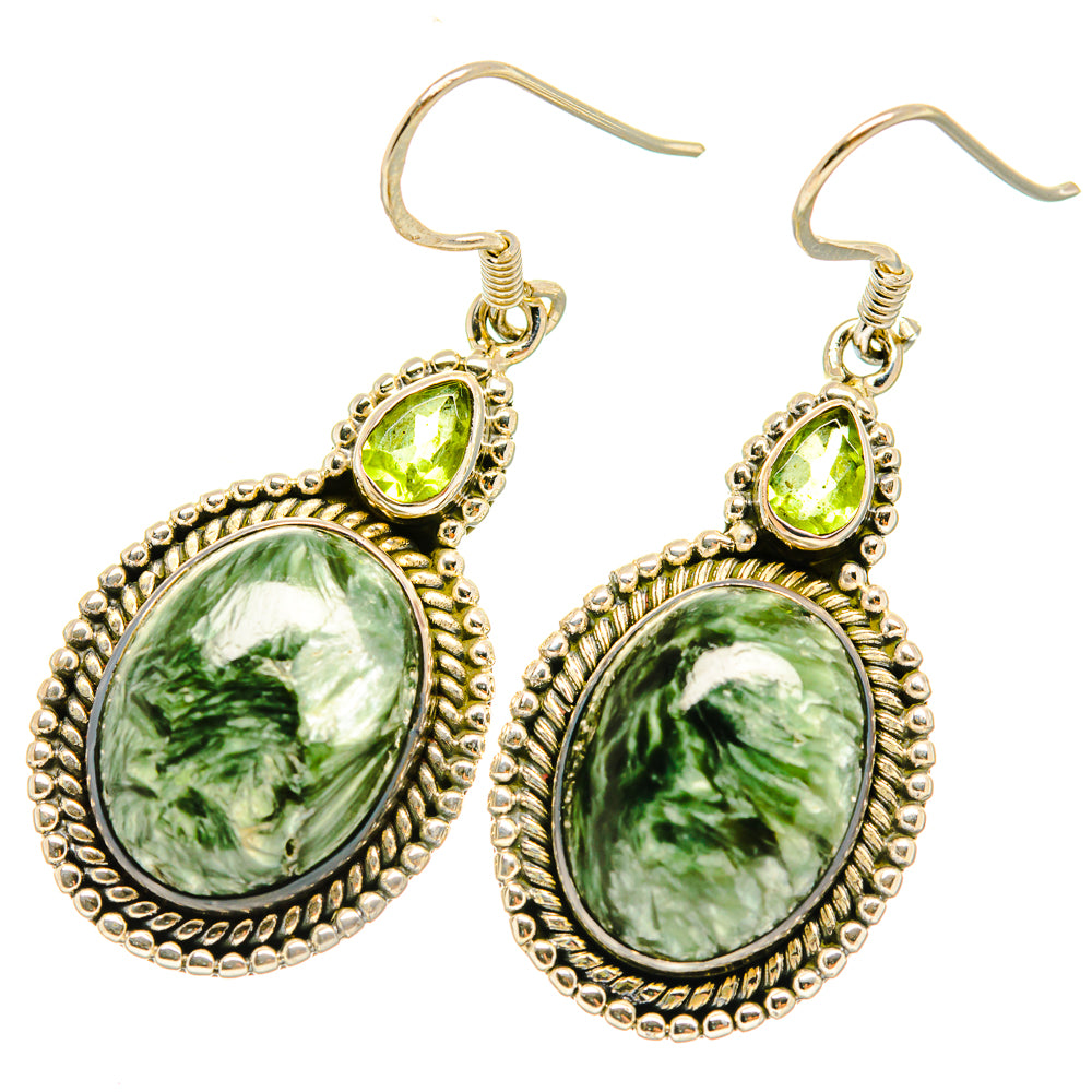 Seraphinite Earrings handcrafted by Ana Silver Co - EARR418770