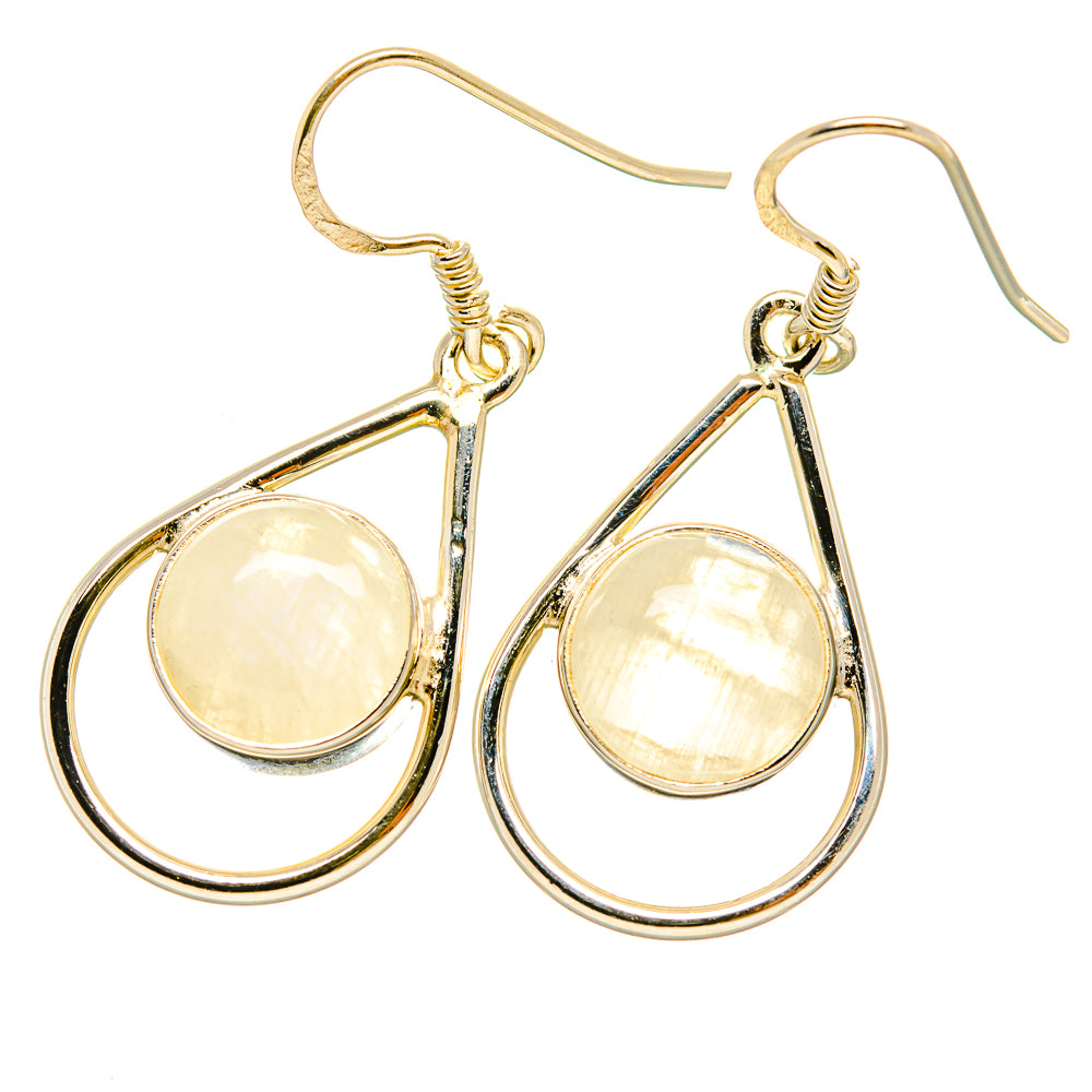 Rainbow Moonstone Earrings handcrafted by Ana Silver Co - EARR418772