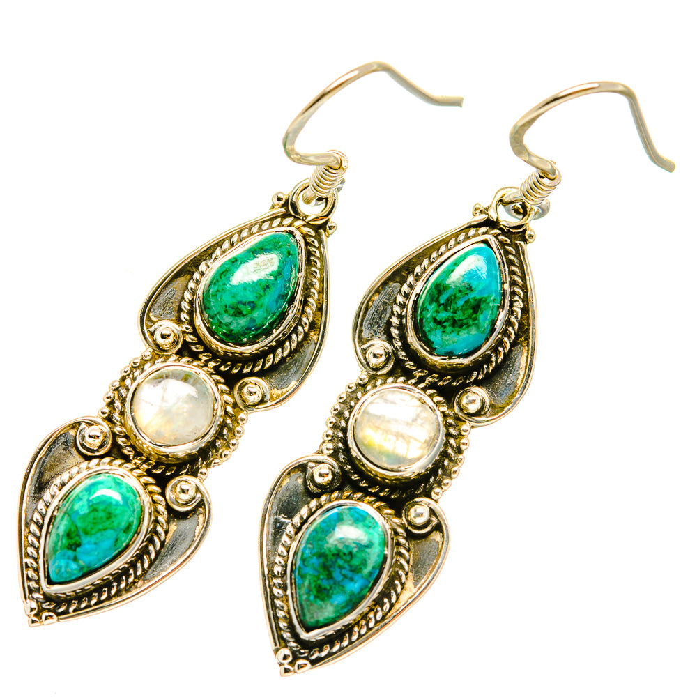 Chrysocolla Earrings handcrafted by Ana Silver Co - EARR418777