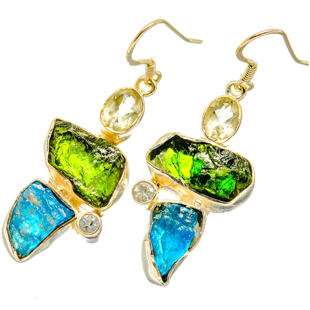Green Tourmaline Earrings handcrafted by Ana Silver Co - EARR418784