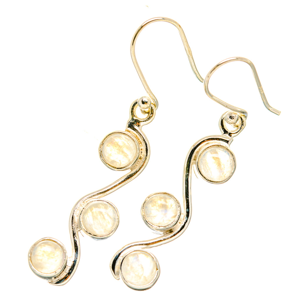 Rainbow Moonstone Earrings handcrafted by Ana Silver Co - EARR418796