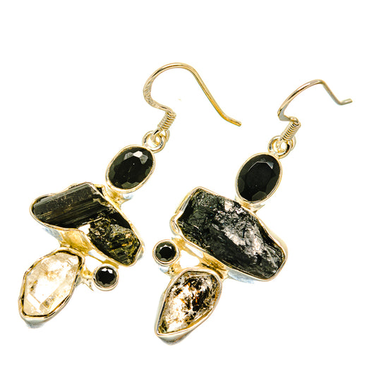 Black Tourmaline Earrings handcrafted by Ana Silver Co - EARR418800