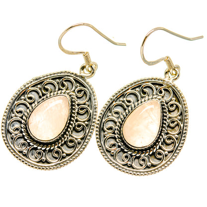 Rose Quartz Earrings handcrafted by Ana Silver Co - EARR418803