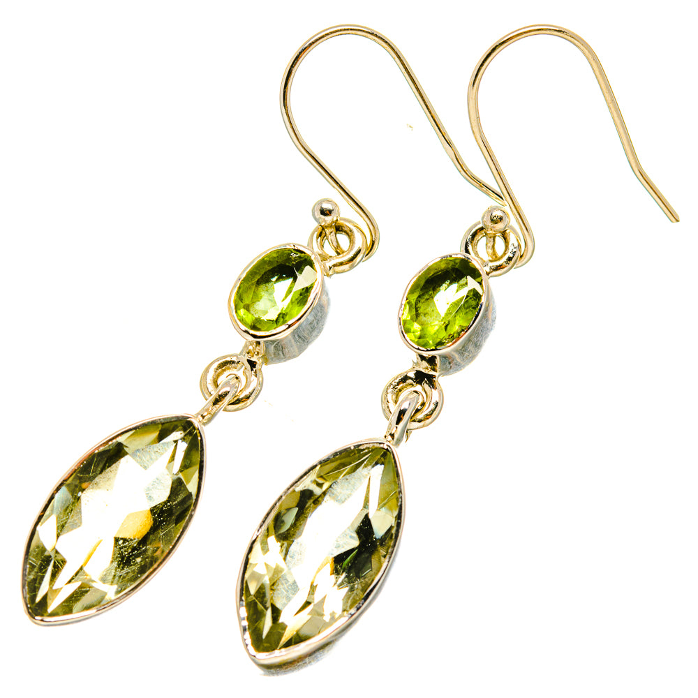 Green Amethyst Earrings handcrafted by Ana Silver Co - EARR418805