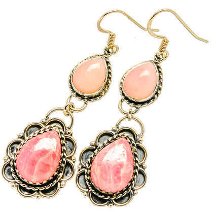 Rhodochrosite Earrings handcrafted by Ana Silver Co - EARR418807