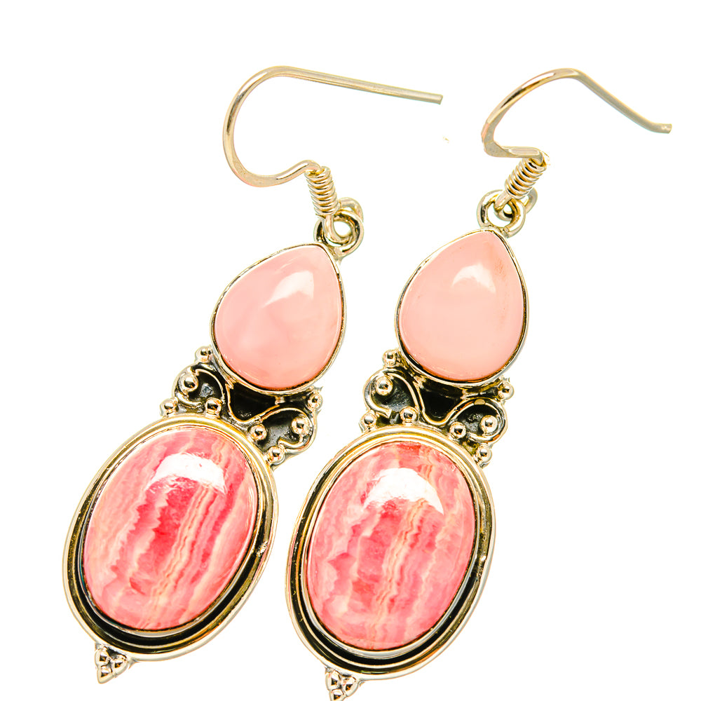 Rhodochrosite Earrings handcrafted by Ana Silver Co - EARR418810