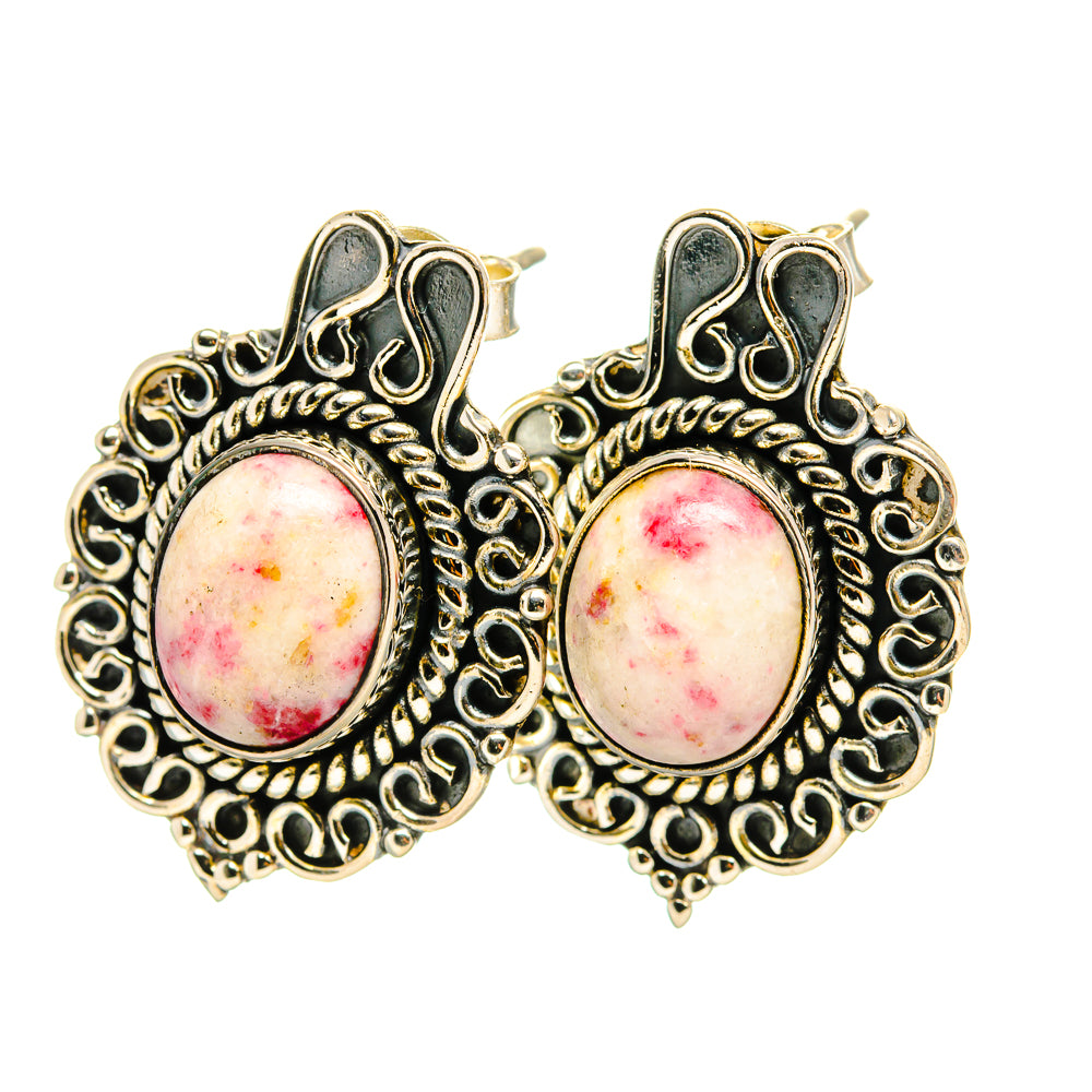 Thulite Earrings handcrafted by Ana Silver Co - EARR418817