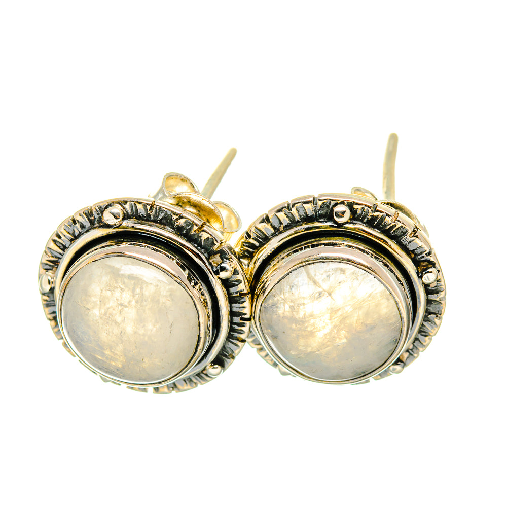 Rainbow Moonstone Earrings handcrafted by Ana Silver Co - EARR418820