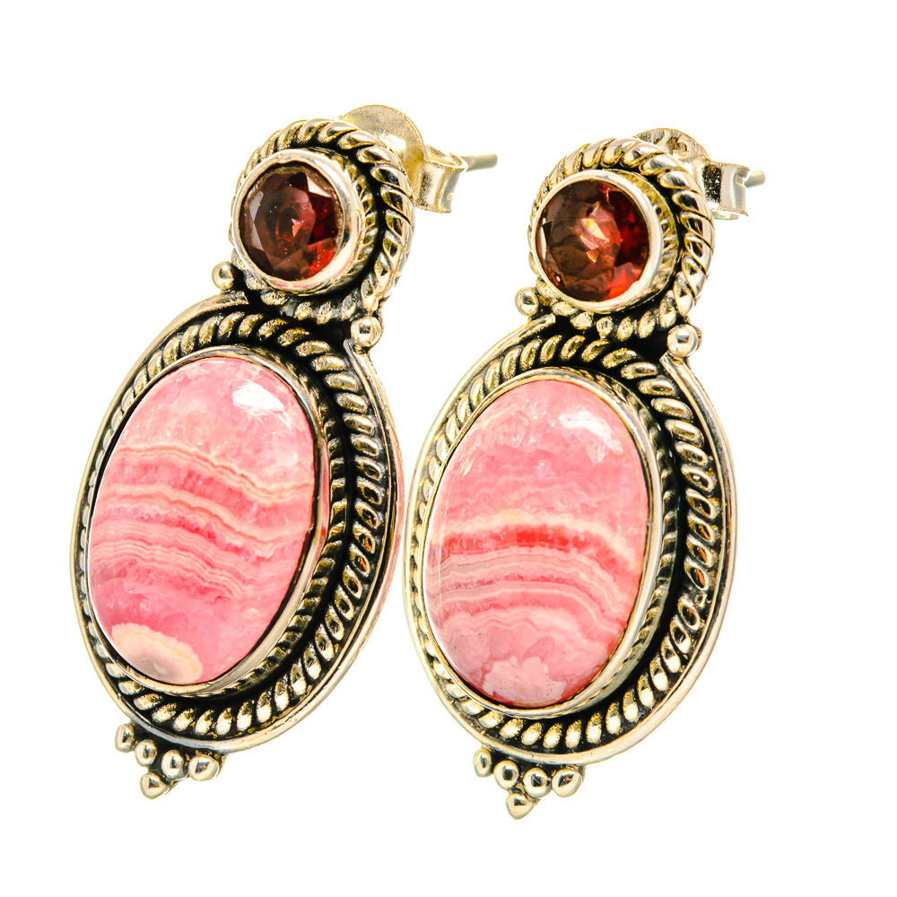 Rhodochrosite Earrings handcrafted by Ana Silver Co - EARR418822
