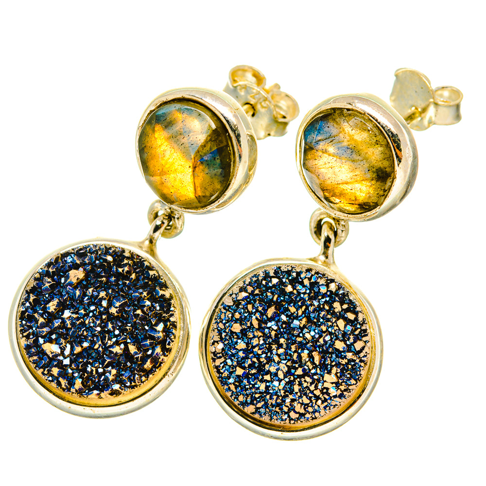 Titanium Druzy Earrings handcrafted by Ana Silver Co - EARR418843