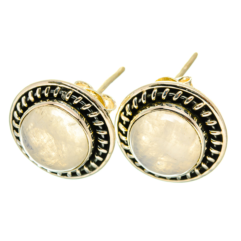 Rainbow Moonstone Earrings handcrafted by Ana Silver Co - EARR418851