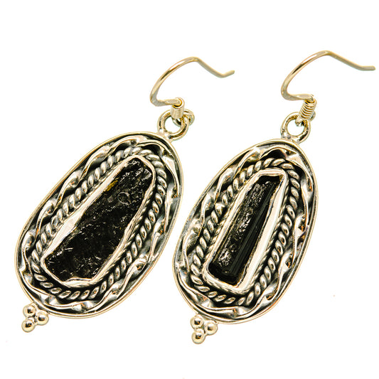 Black Tourmaline Earrings handcrafted by Ana Silver Co - EARR418862