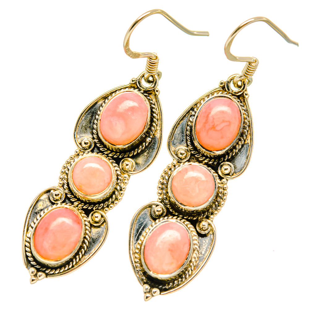 Pink Opal Earrings handcrafted by Ana Silver Co - EARR418867