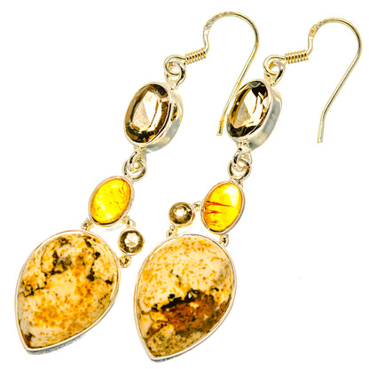 Picture Jasper Earrings handcrafted by Ana Silver Co - EARR418868