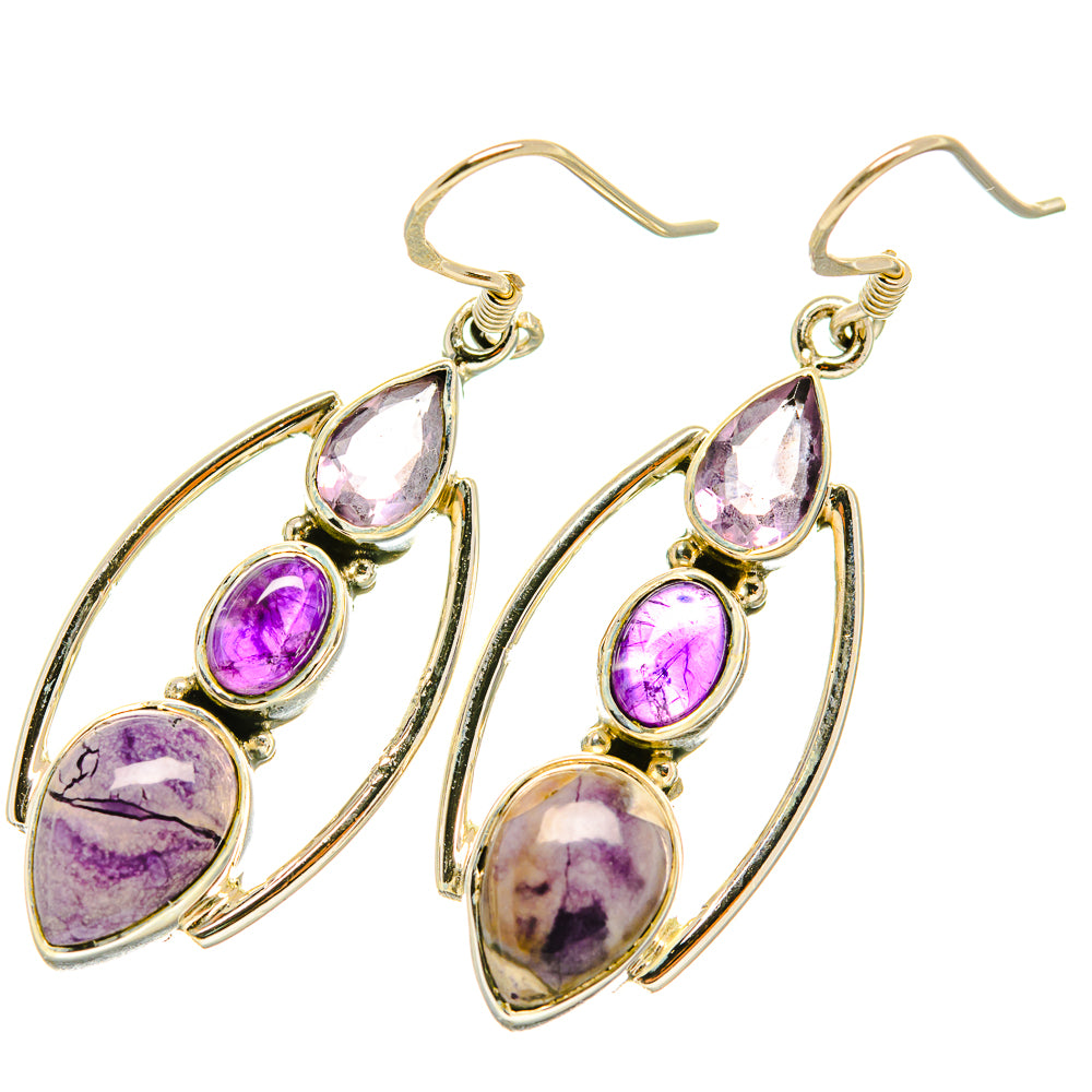 Charoite Earrings handcrafted by Ana Silver Co - EARR418870