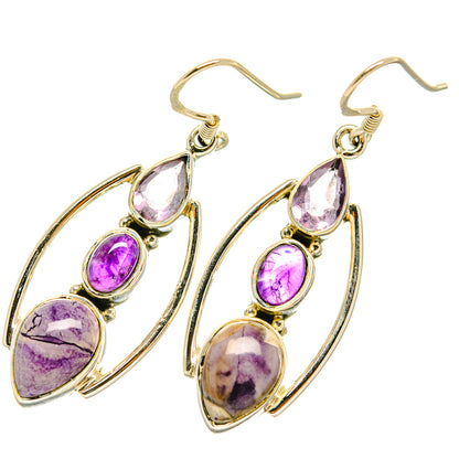 Charoite Earrings handcrafted by Ana Silver Co - EARR418870