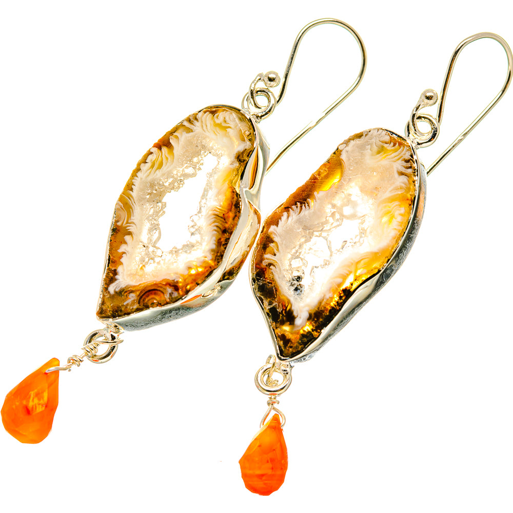 Geode Slice Earrings handcrafted by Ana Silver Co - EARR418871