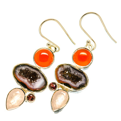Coconut Geode Druzy Earrings handcrafted by Ana Silver Co - EARR418881
