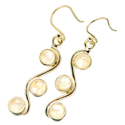 Rainbow Moonstone Earrings handcrafted by Ana Silver Co - EARR418882