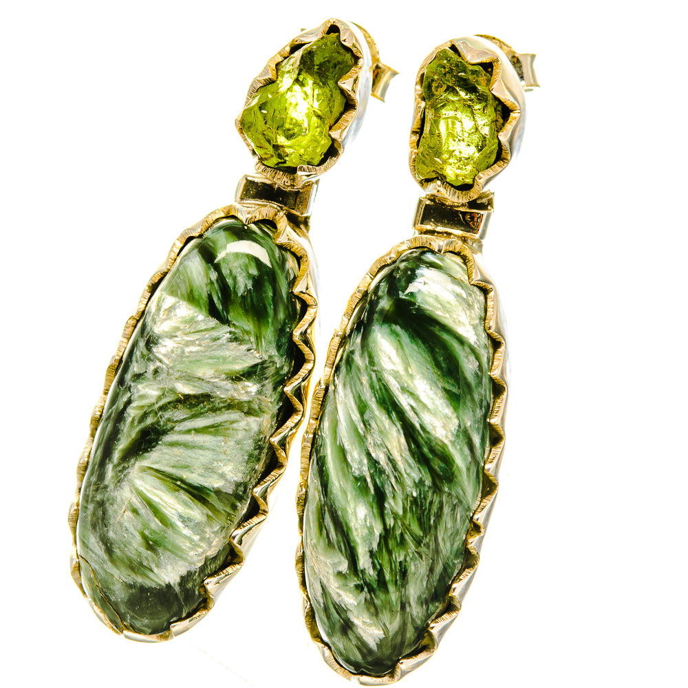 Seraphinite Earrings handcrafted by Ana Silver Co - EARR418883