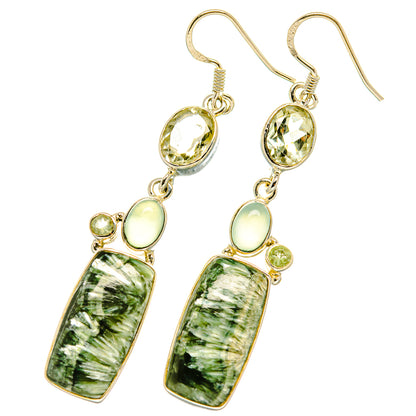 Seraphinite Earrings handcrafted by Ana Silver Co - EARR418884