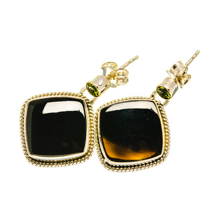 Black Onyx Earrings handcrafted by Ana Silver Co - EARR418889