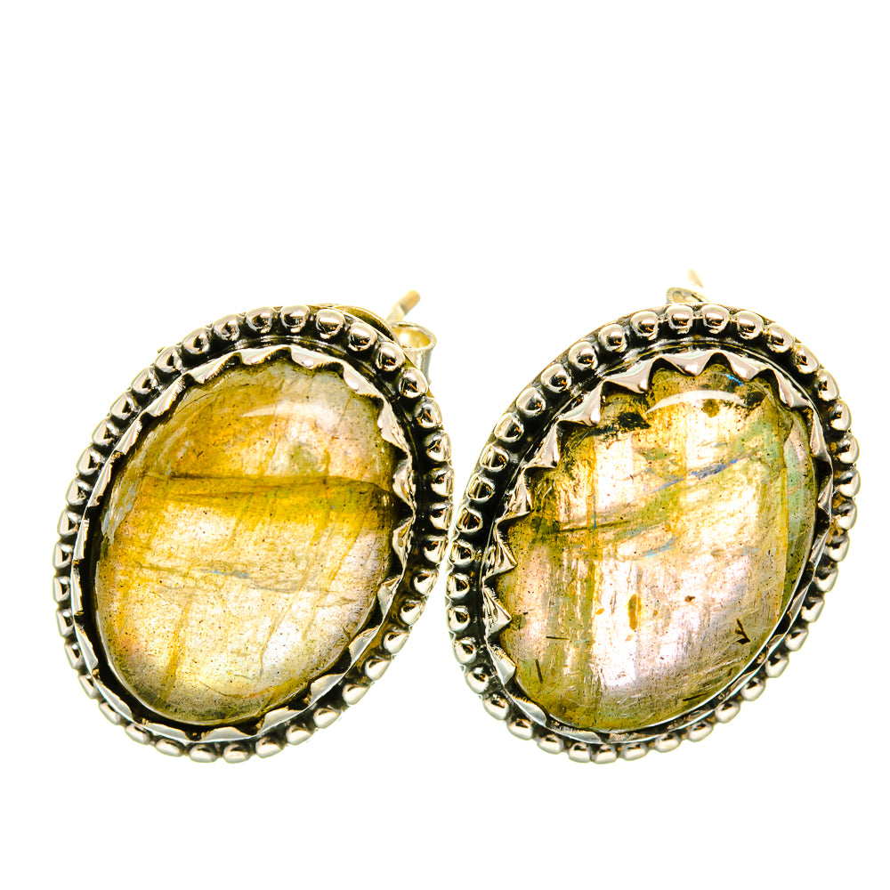 Labradorite Earrings handcrafted by Ana Silver Co - EARR418894 - Photo 2